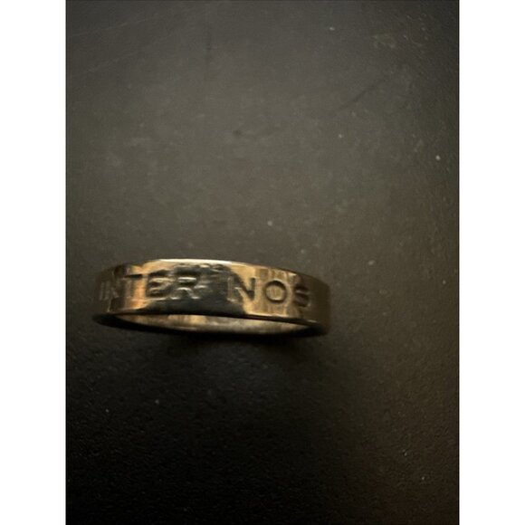 MARC JACOBS band ring in metal Inter Nos engraved in Latin language Between us 7 - Picture 6 of 6